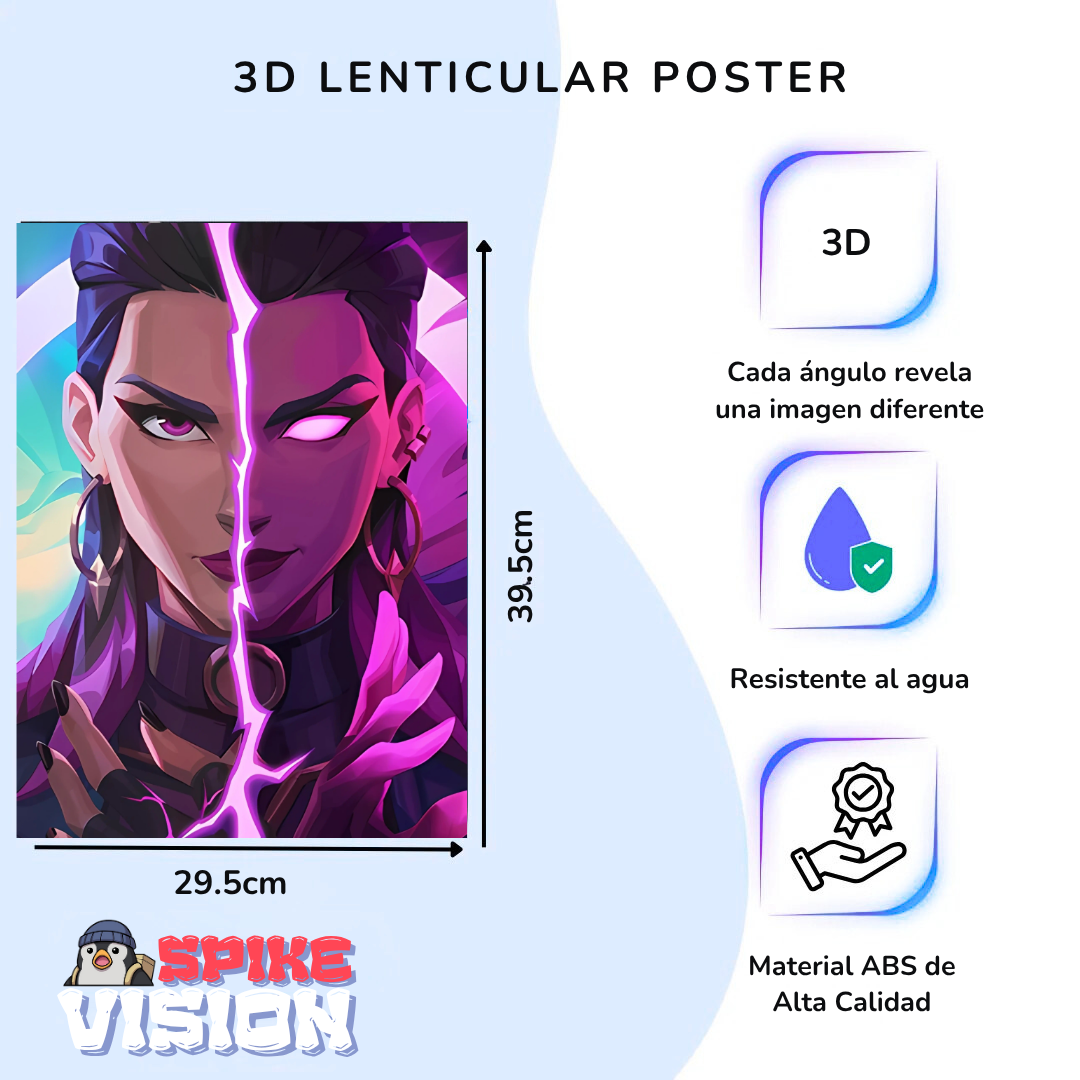 3D Lenticular Gamer Style Poster